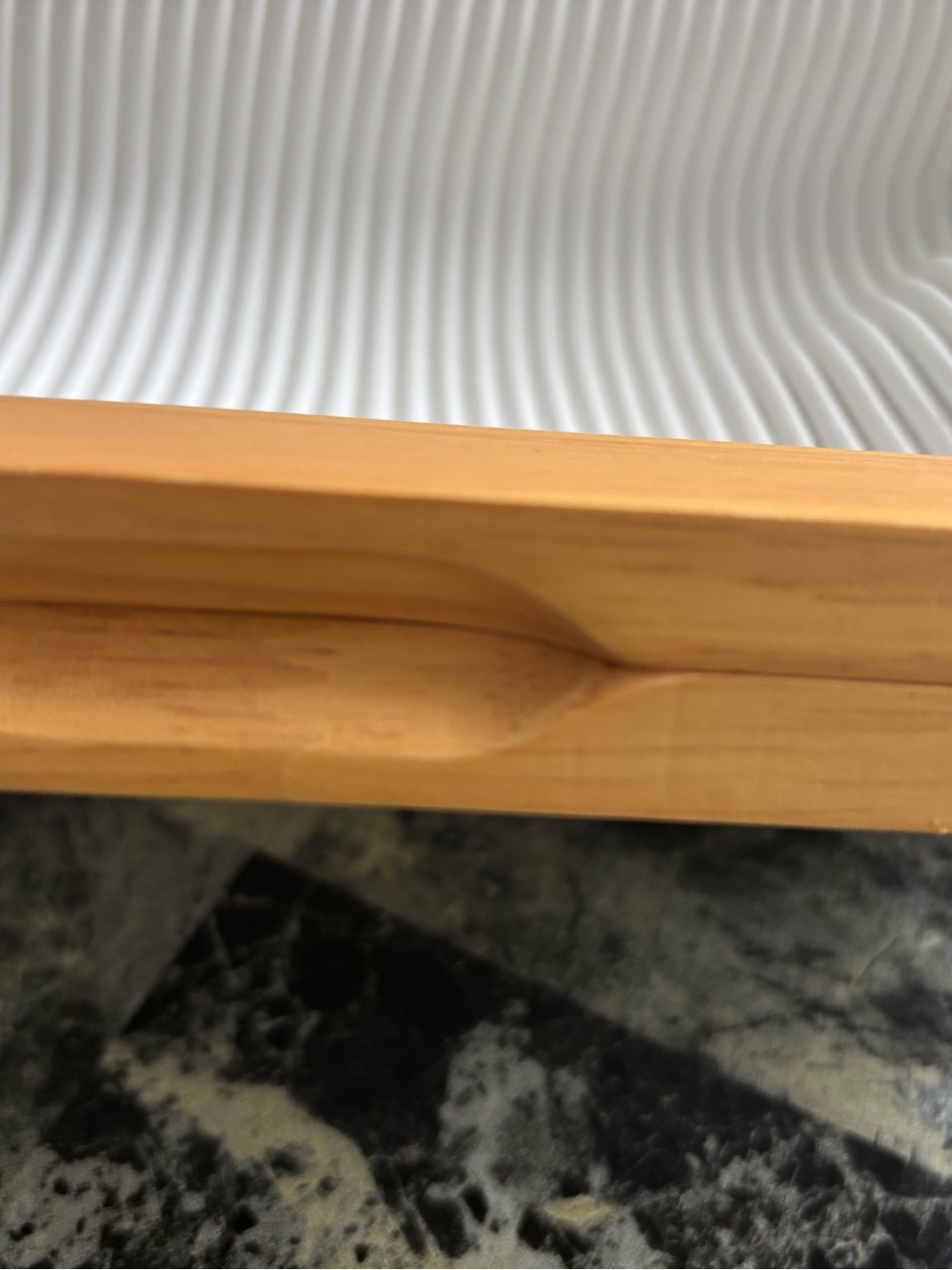 White Ribbed Clutch - Picture 3 of 5